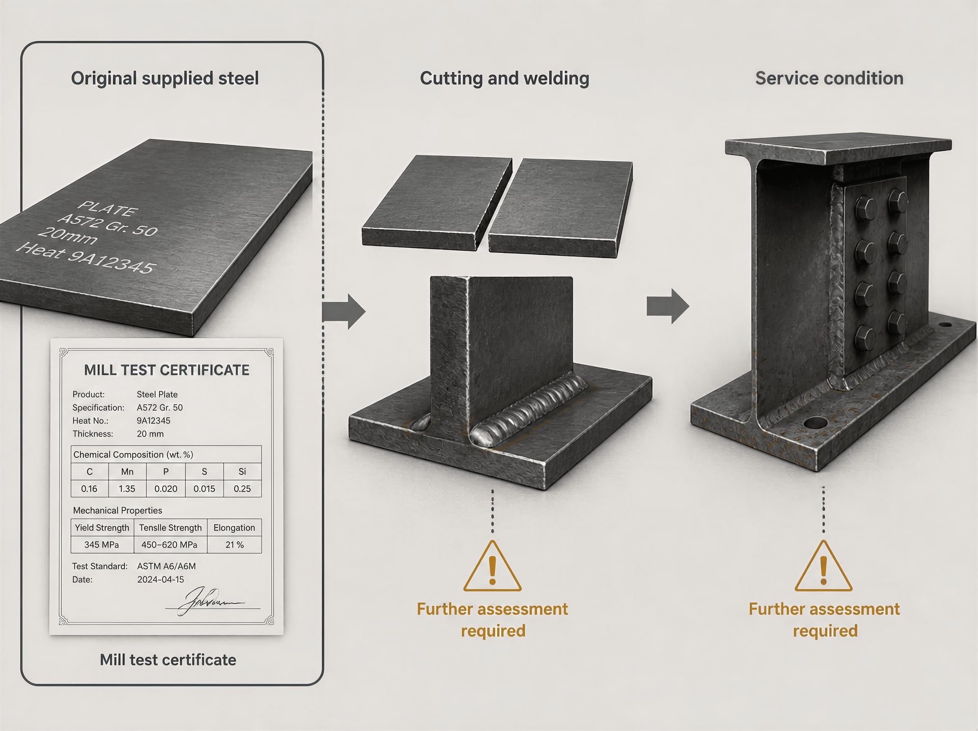 An illustration shows how cutting, welding and service exposure extend beyond an MTC's original scope
