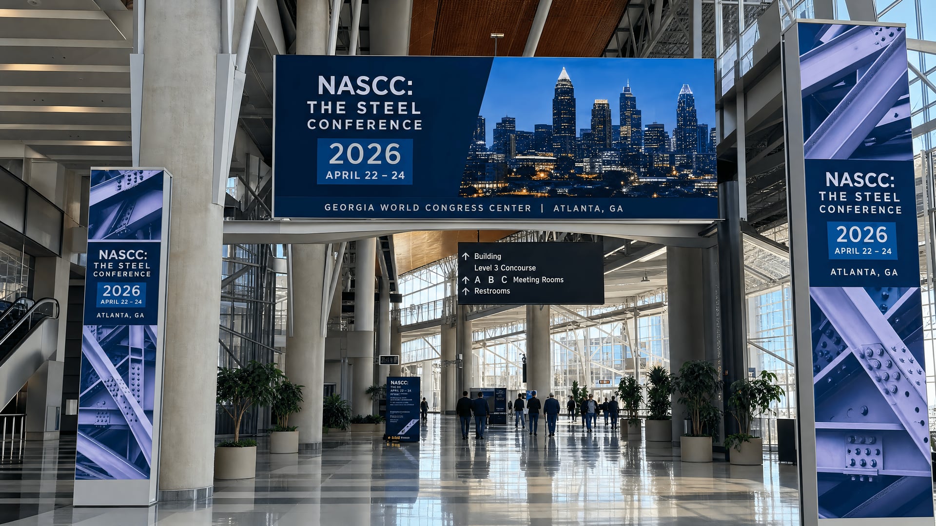 Georgia World Congress Center conference hall prepared for NASCC 2026 in Atlanta